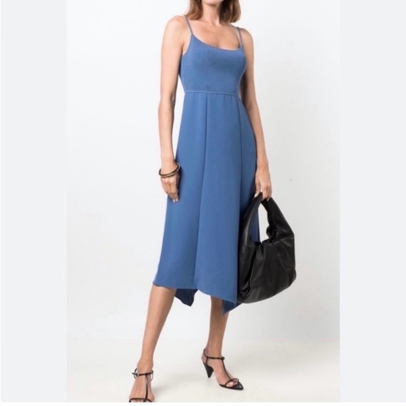 Theory Dresses & Skirts - Theory Kentucky Derby Flare Crepe Midi Dress Size P